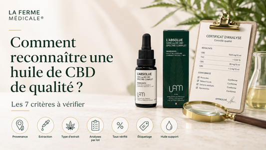 Comment reconnaître une huile de CBD de qualité ? Les 7 critères à vérifier