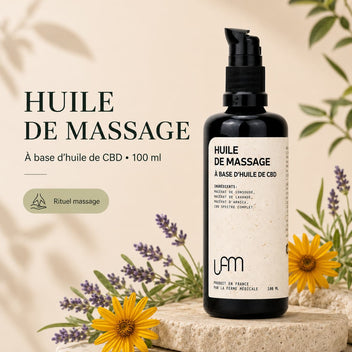 Huile de Massage Chanvre CBD Spectre Complet