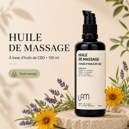 Huile de Massage Chanvre CBD Spectre Complet