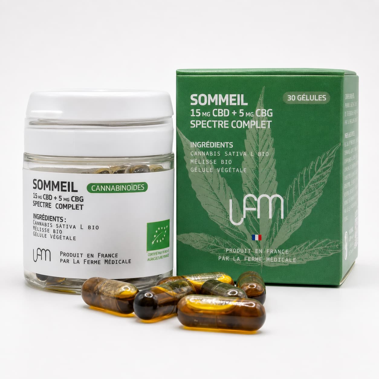 CBD Capsules | Sleep CBD + CBG + Lemon Balm – 30 units