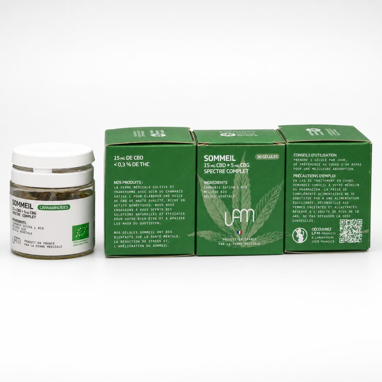 CBD Capsules | Sleep CBD + CBG + Lemon Balm – 30 units