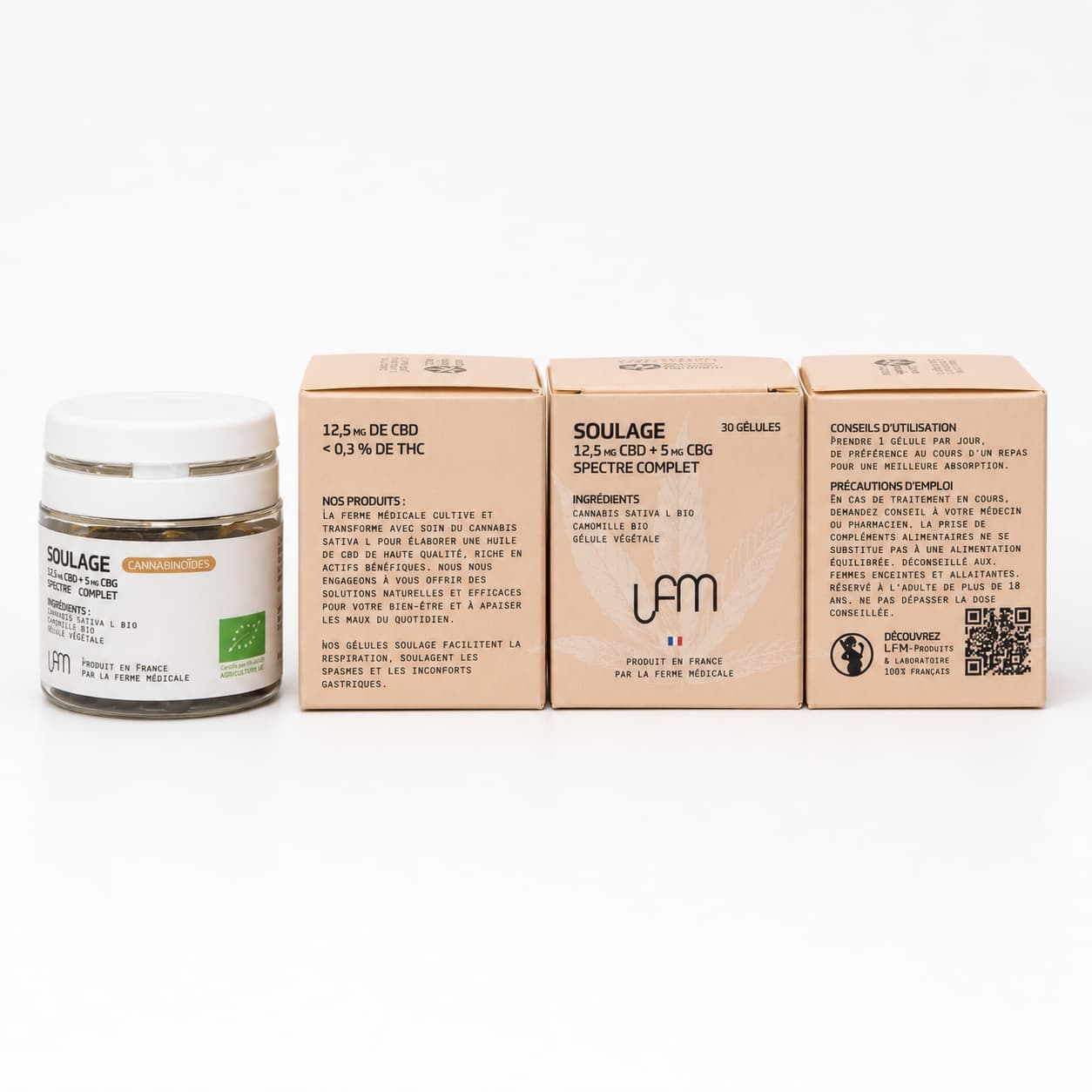 CBD Capsules | CBD + CBG + Chamomile Relief – 30 units