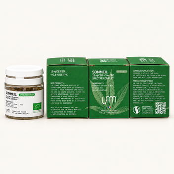 Gélule CBD | Sommeil CBD + CBG + Mélisse – 30 unités